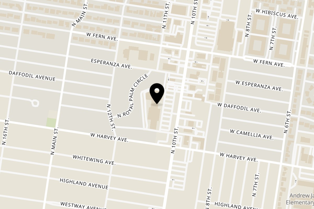 Map showing the location of Le Lai Eastern Restaurant McAllen on 2901 N 10th St # K in McAllen